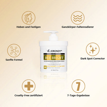 𝗝𝗼𝗿𝗼𝗻𝗱𝘆® Bee Bright Hautpflege-Creme gegen Hautalterung, Trockenheit, fahlen Teint und ungleichmäßigen Hautton – Für Gesicht und Körper geeignet